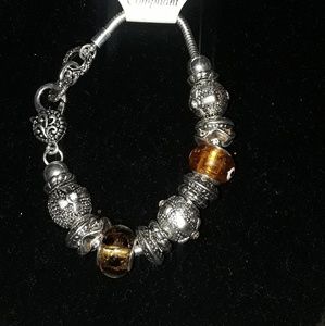 True Bracelet light Orange with charm beads